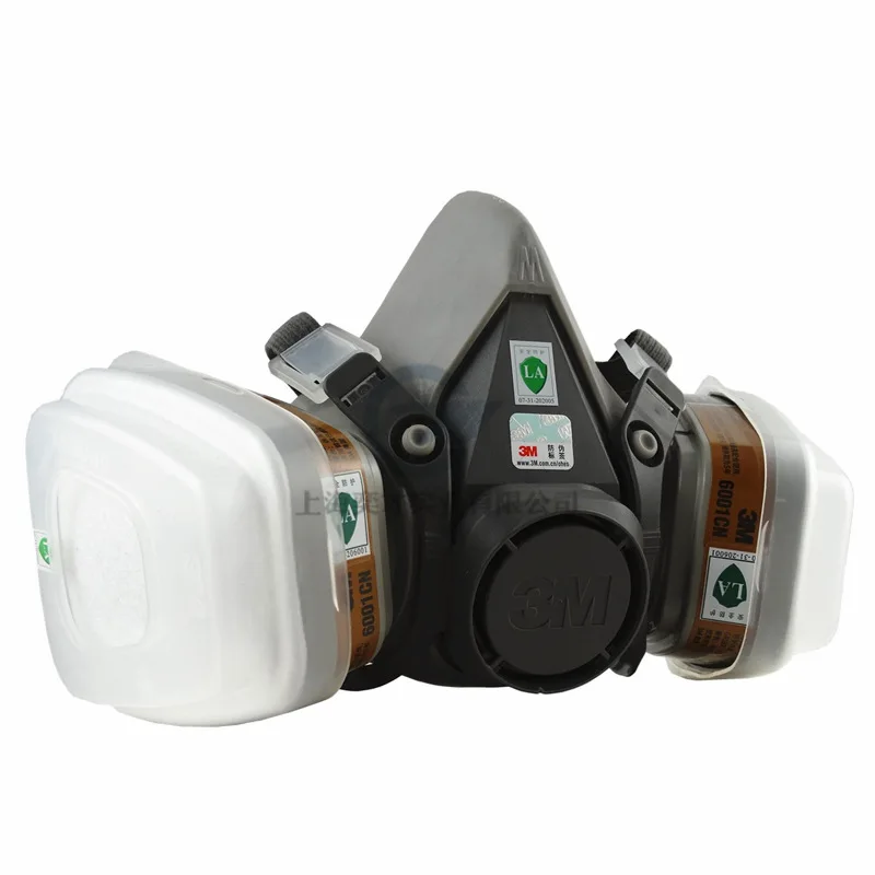 3M 6200 Half Face Painting Spraying Respirator Set Gas Mask Safety Work Filter Dust Mask with Filter Box
