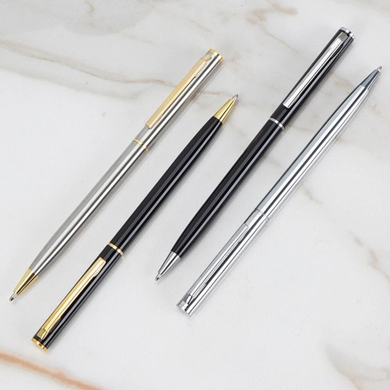 Hot Sells Hotel Use Gify Twist Action Metal Slim Silver Fine Cross Roller Ballpoint Pen With Custom logo