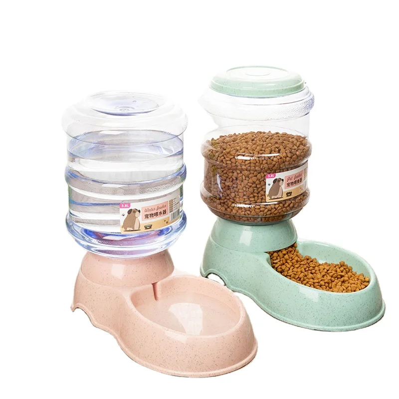 
Automatic dog and cat water dispenser food storage bucket cat bowl Teddy automatic pet feeder 