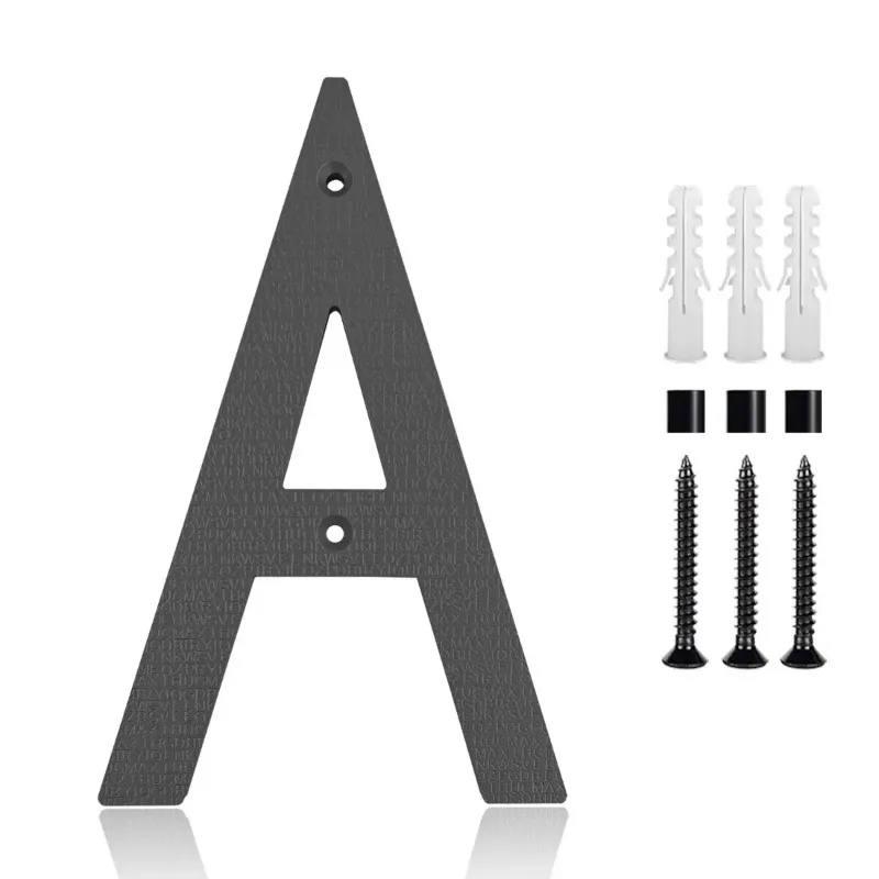 10-дюймовые арабские цифры и английские символы 3D акриловые ABS DIY двери здания экстерьер современный дом в скандинавском стиле простое искусство