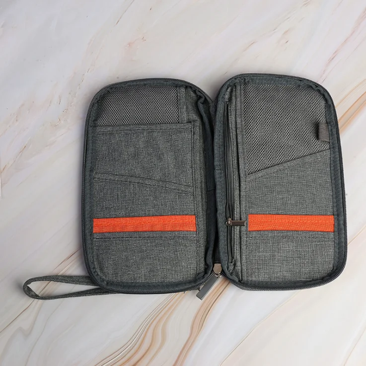 Fashion Passport Holder Bag with Hand Strap Travel Passport Wallet