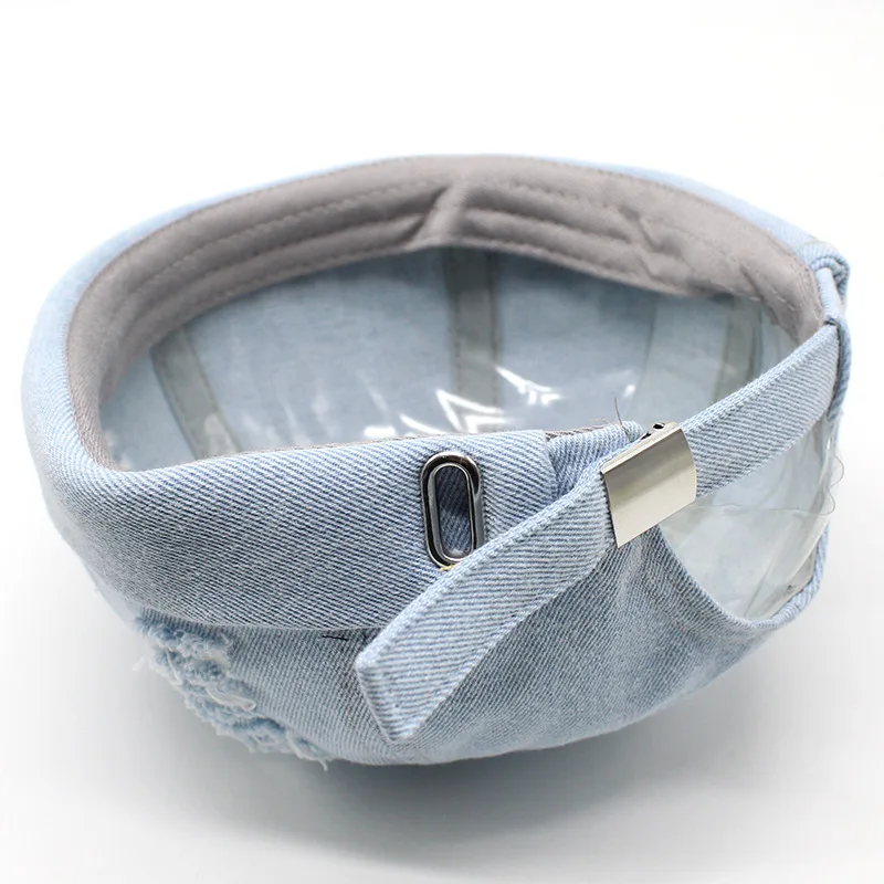 HZM-23390 Denim vintage broken Men Docker Cap Brimless Hat Retro Adjustable Literary Landlord Sailor Cap Hip Hop Hat