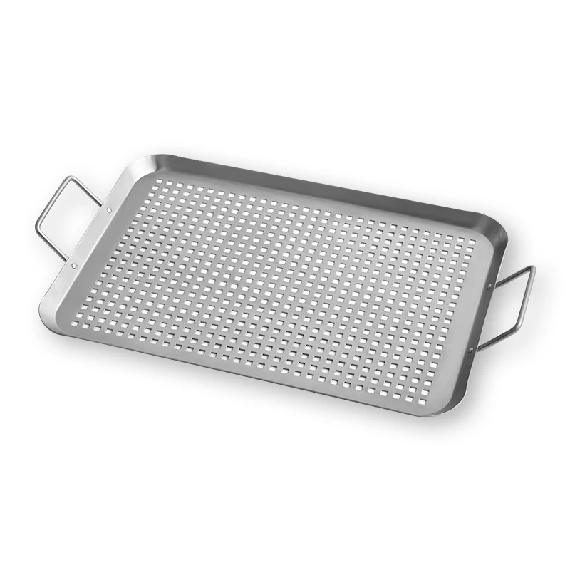 OEM Food Grade Barbecue Square Hole Nonstick Bakeware Bbq Tools Stainless Steel Baking Pan