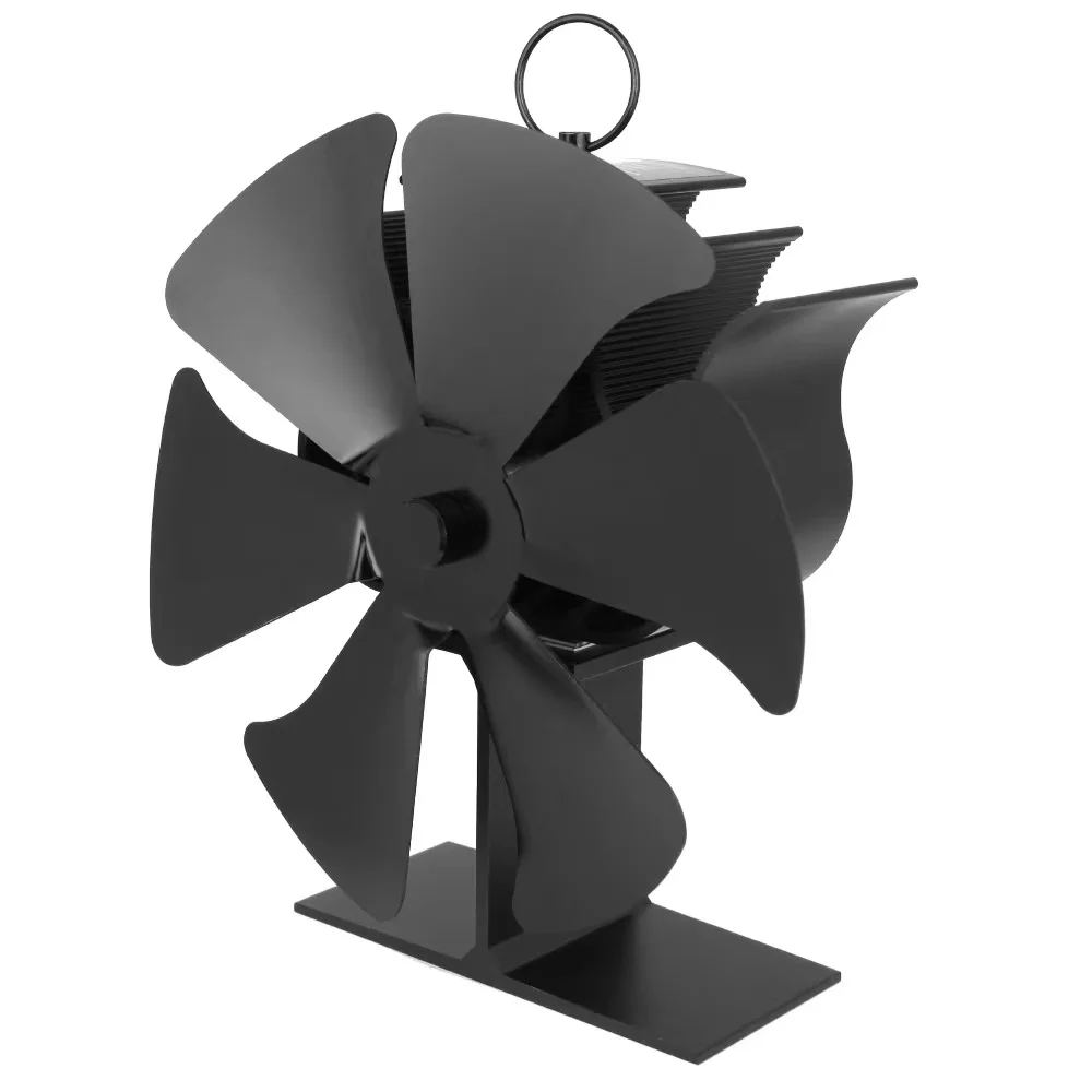 Hot selling fireplace accessories more efficient small heat powered wood stove fan 6 blades