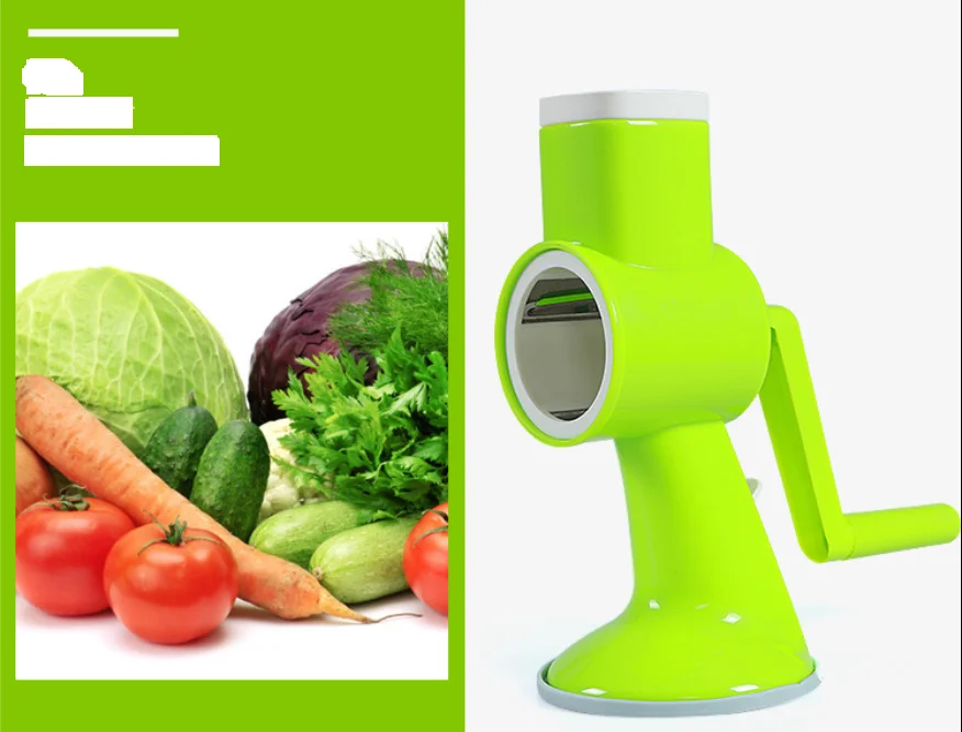 Wholesale Rotary Handheld Vegetable Slicer Cheese Grater food chopper rotary vegetable cutter