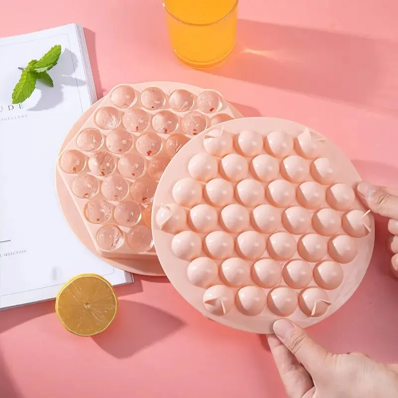 Round 37 Grids Reusable Sphere Ice Block Ball Maker Mold Moulds Cubes Trays