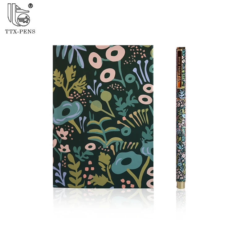 TTX Custom Logo School Journal Stationary Blank Notebooks Hardcover PU Leather Notebook Business With Pen Gift Set Packaging Box