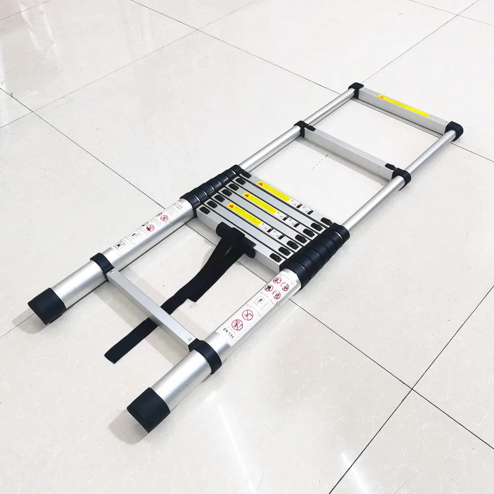 3.2m 4.4m 5m 6m easy store compact folding aluminum telescopic ladder for car roof