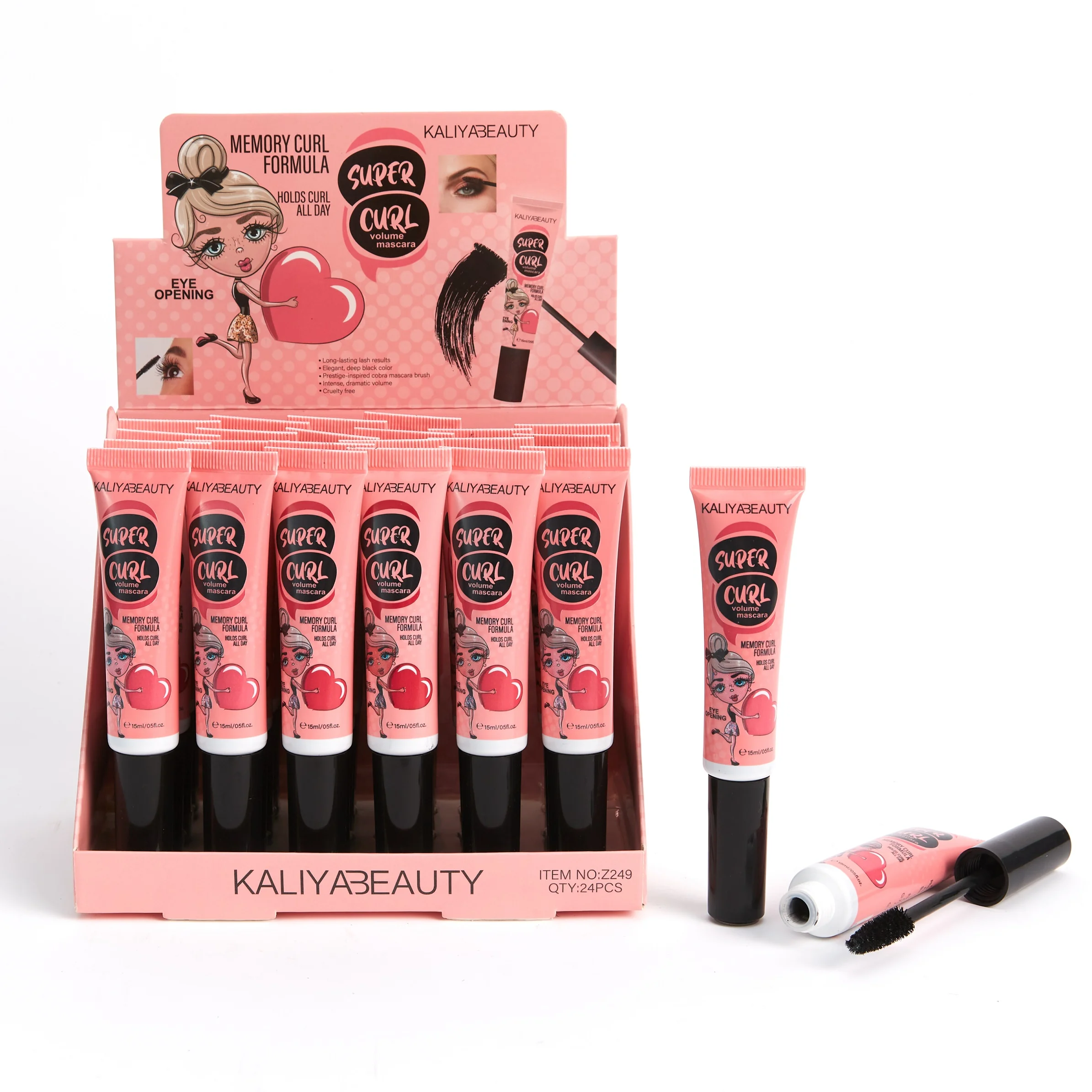 Makeup Waterproof With Brush 24 Hours Long-lasting Hose mascara wholesale in stock