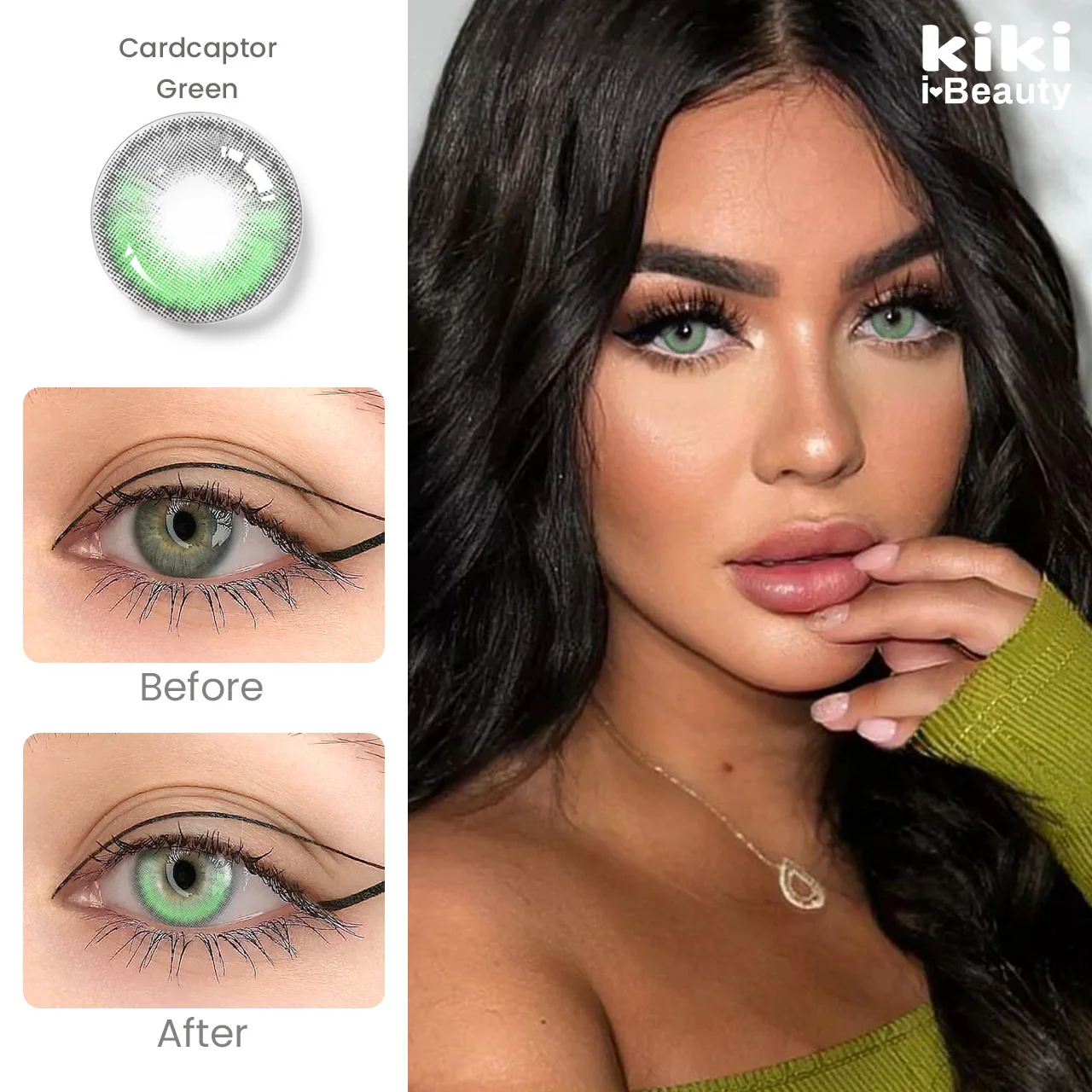 Цветные контактные линзы KIKI Beauty 40% год водяные для глаз Нью-Йорка цветные с городским слоем