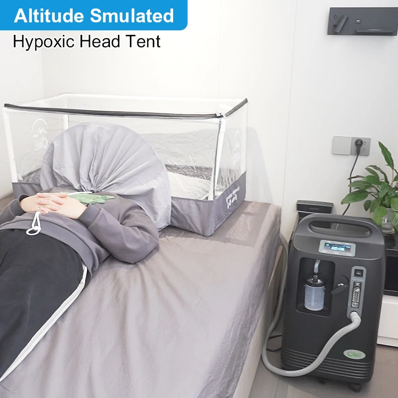 IHHT Hipoxico Machine 3 Gears Adjustable Generador De Hipoxia Simulated 1200m-7000m Altitude Hypoxic Generator with Head Tent