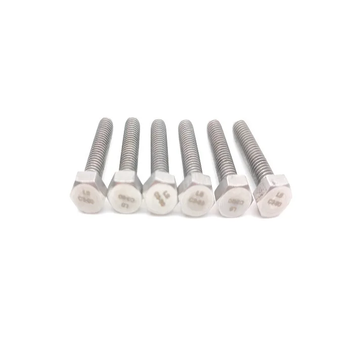 Stainless steel SUS431 hexagon head bolt DIN933, GB / t5783, ISO4017, DIN EN ISO 4017, ANSI / ASME 18.2.3.1m m4-m33