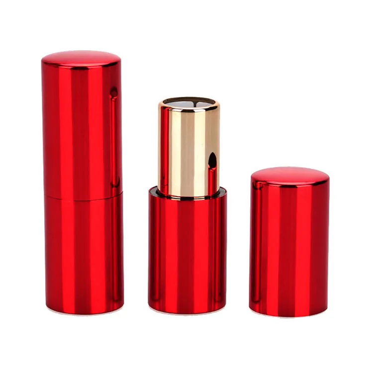 
High grade matte red round magnet lipstick container aluminium lipstick tube packaging 