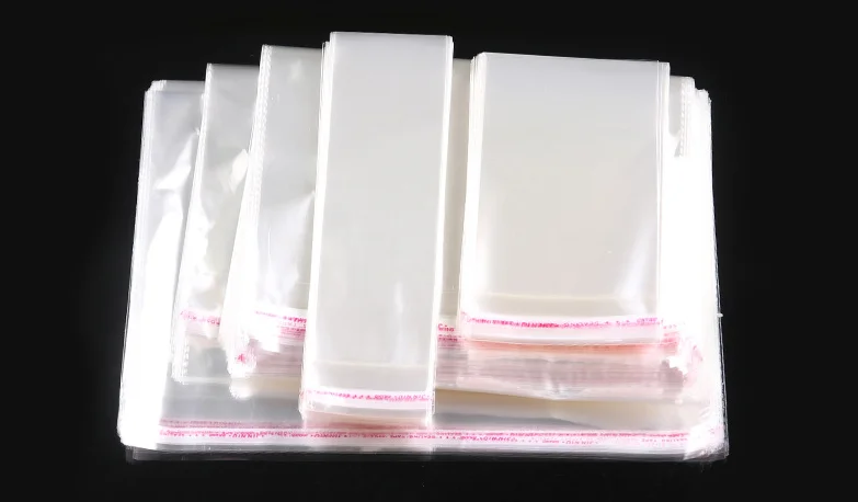 Self Seal Clear Poly Bags Polypropylene OPP Adhesive Hang Hole Packaging Jewelry bag making machine