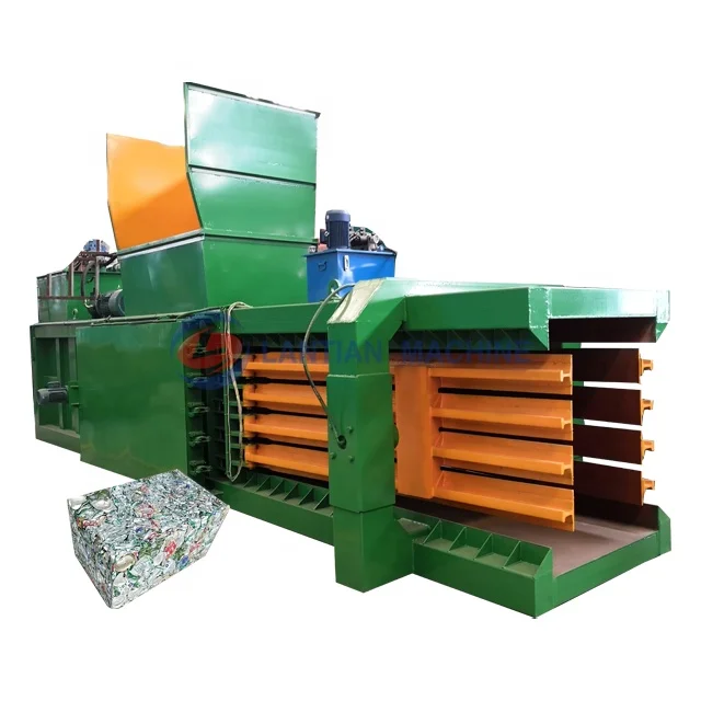 Waste can PET bottle grass baling hydraulic metal horizontal baler for waste paper baler prices