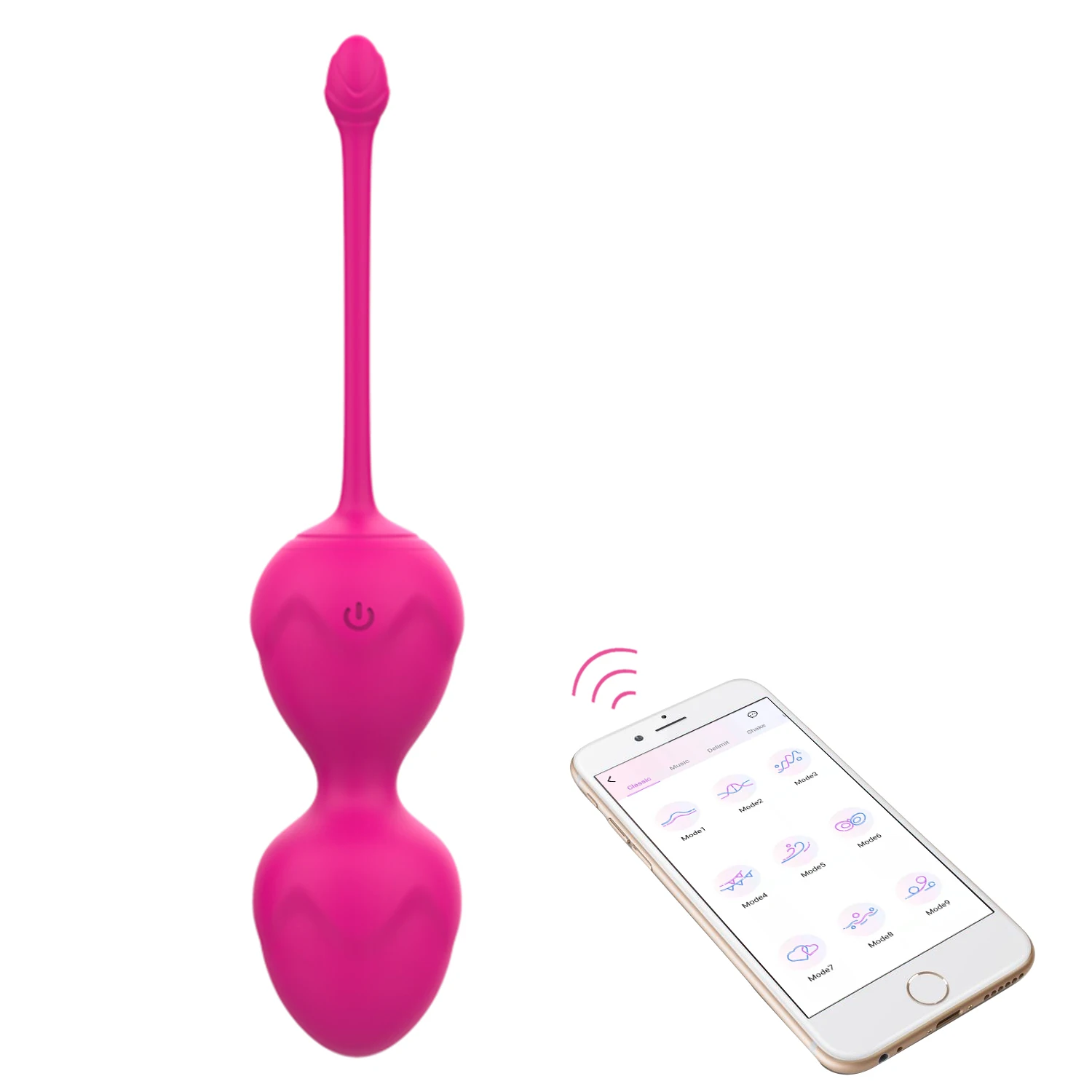 
Hot Sale Mobile Phone APP Controlled Long Distance Vagina Kegel Ball Vibrating Love Egg USB Rechargeable Mini Massager Vibrator 
