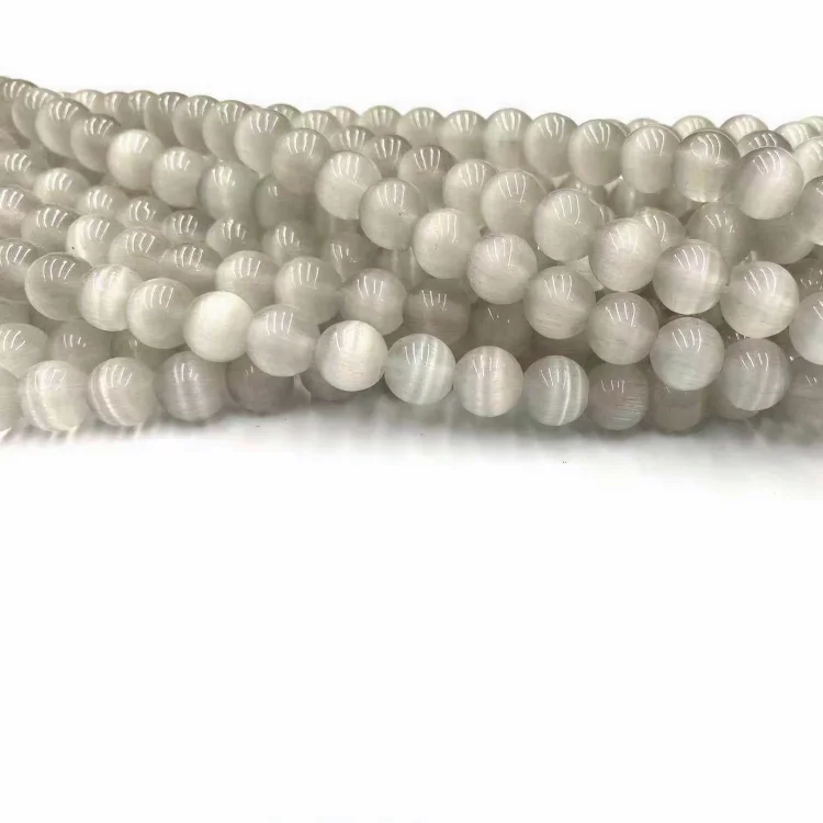 Wholesale Mona Lisa Opal Cat Eyes Beadsth Loose Round 6/8/10mm Beads For Jewelry Making