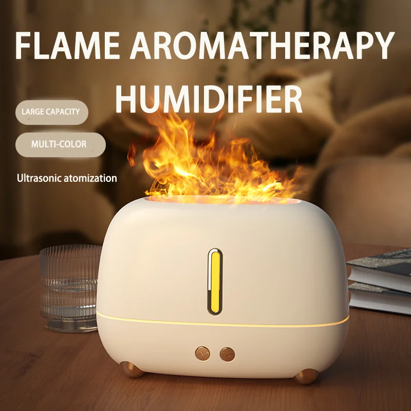 Flame humidifier 250ML Mini Portable Humidifier Aroma Diffuser H2o Usb Ultrasonic Air Humidifier