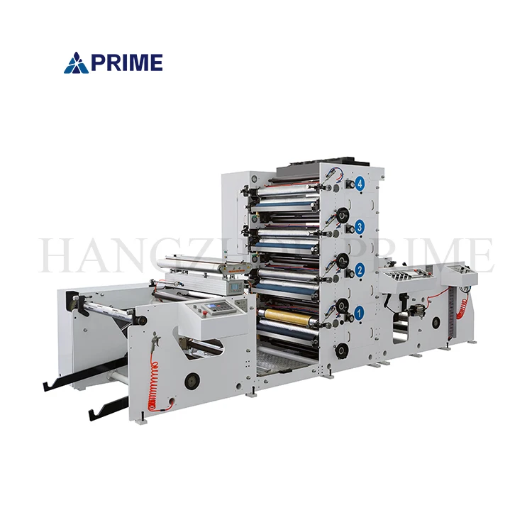 4 Colors Automatic Flexo Graphic Label Printer UV Dryer Stack Structure for Printed Labels