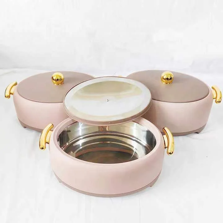 Bar Hotel 3Pcs Set Cooking Pot Set for Cookware 1.5L+2L+2.5L Kitchen Container Set Casserole Food Warmers