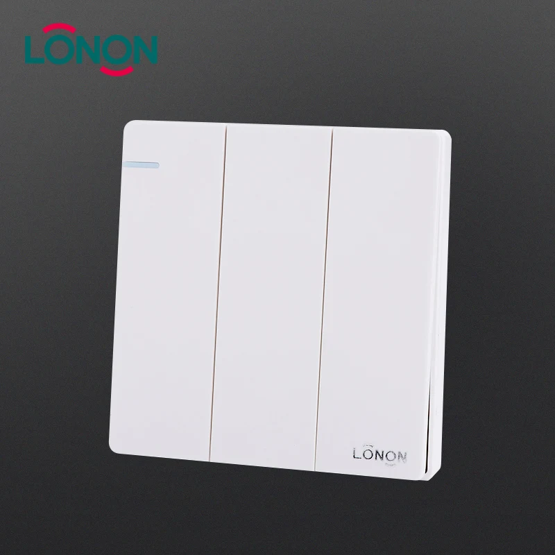 Пакистан пластик 16A В 250 V кнопка переключения пластины 3 банды