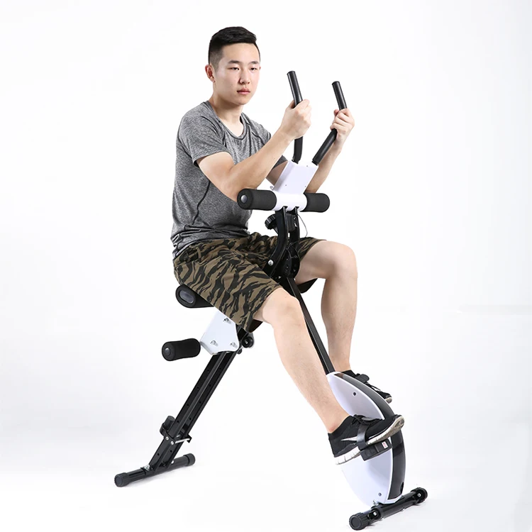 2 in 1 Home Use Portable Fitness Equipment Body Shaper Magnetic Stationary Bike Abdominal Exercise Crunch Machine