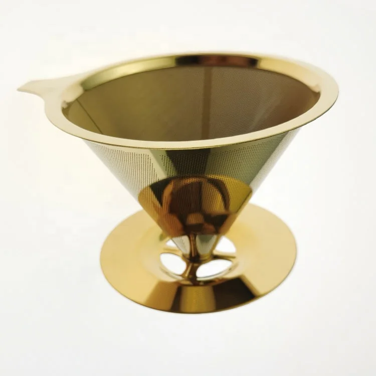 coffee maker drip 304 stainless steel filter screen V 60 cone filter Cup  coffee filter dripper