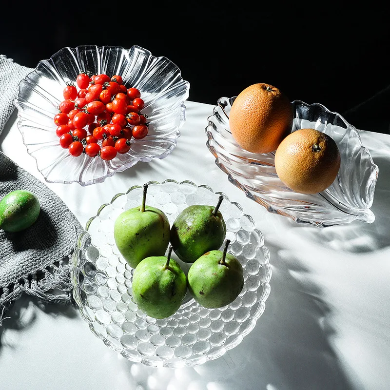 Cheap price Fruit leaf shape cute Dessert cup Lotus Leaf Design glass fruit glass bowl
