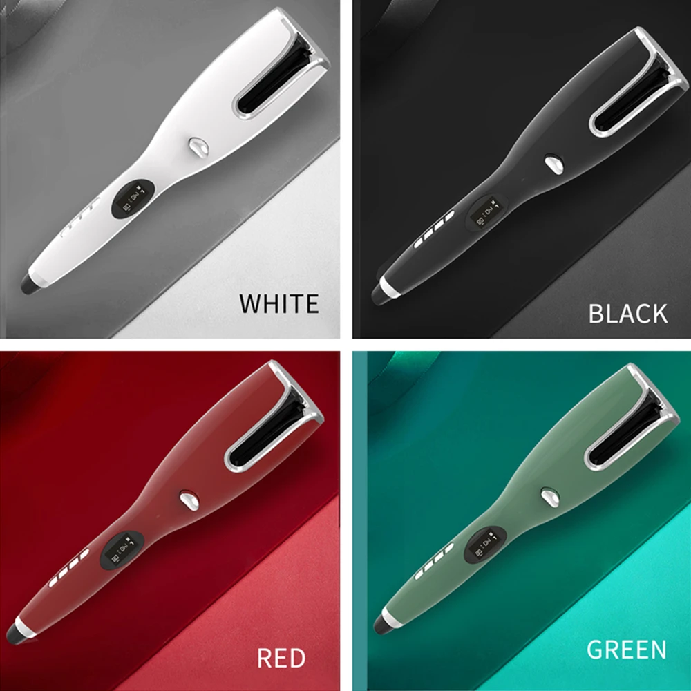 electric comb Usb Rechargeable Portable High Quality Gorgeous Auto Rotating Cordless Automatic Hair Curler Smart LCD