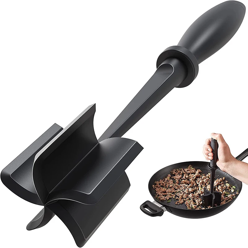 Heat Resistant Hamburger Non Stick Nylon Ground Beef Smash Meat Chopper Ground Beef Smash Potato Masher
