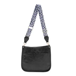2022 New European And American Popular Pu Solid Color Leopard Print Shoulder Strap Messenger Bag