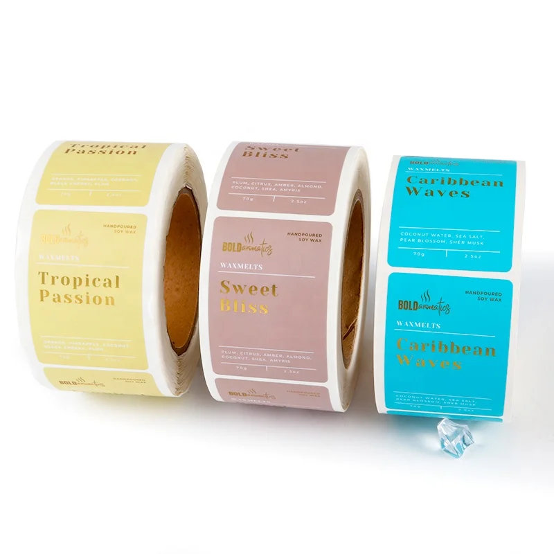 Printing waterproof candle warning sticker safety warning labels candle label sticker roll custom label sticker for candle jars