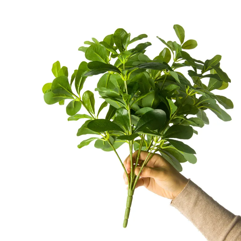 Hot Sale Artificial Plant 7 and 9 Branches Green Artificial Leaves for Wedding Living Home Decor