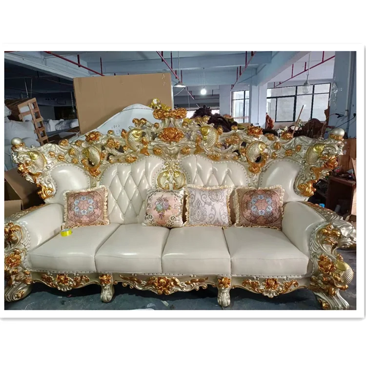 Foshan shangzhen furniture luxury sofa set chesterfield sectional fabric sofa set living room furniture