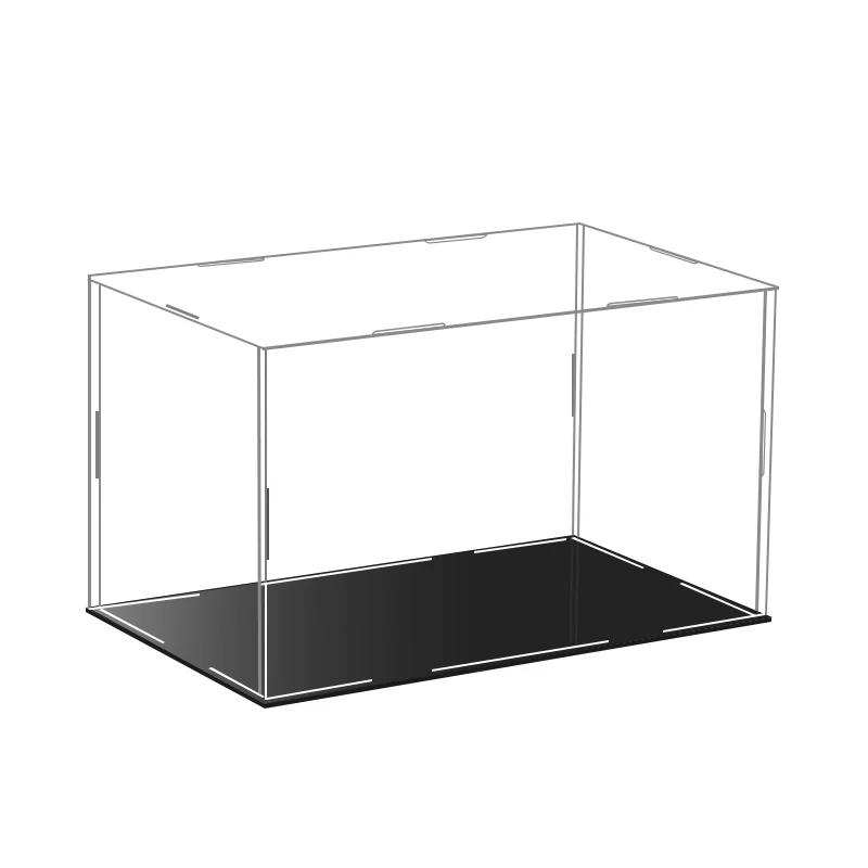 Clear Acrylic Display Case Countertop Box Cube Organizer Stand Dustproof Protection Showcase