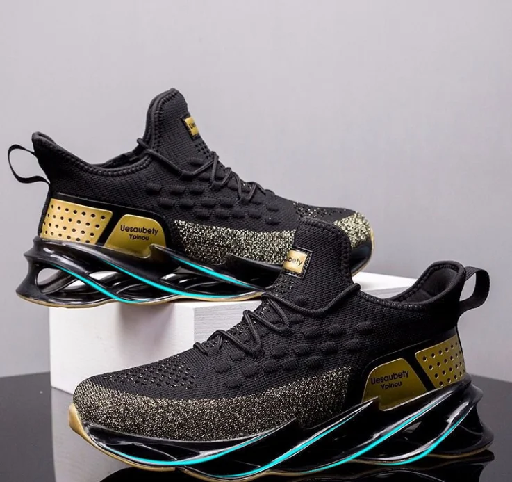 2021 spring new sports and leisure running shoes trendy breathable flying woven travel male xm28