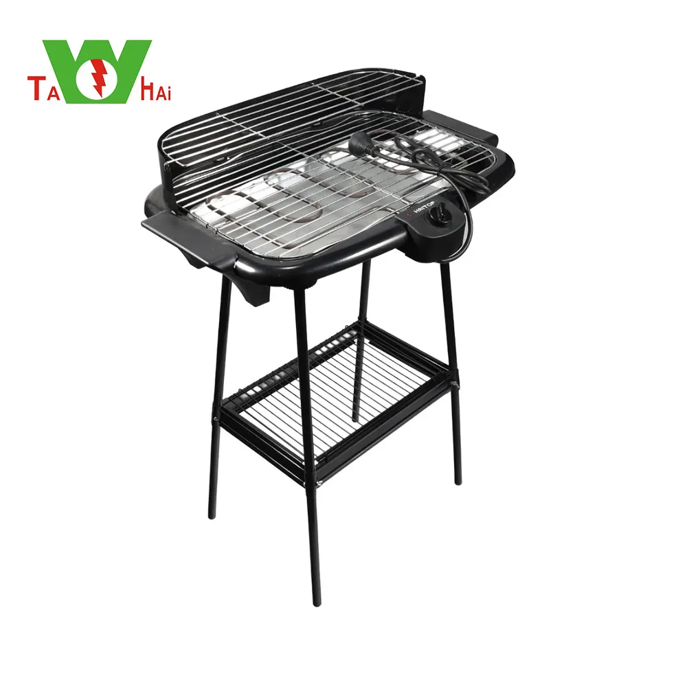 Smokeless electric grill multifunction vertical electric grill plate with stand