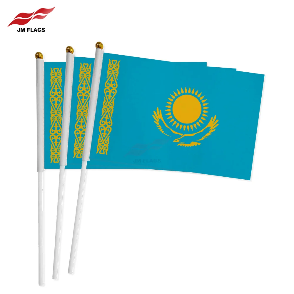 Multifunctional Use Hand Waving Flag Wholesale Kazakhstan Hand Waved Flag