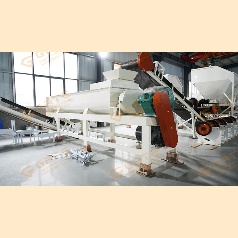 GATE Hot Sale Paddle Mixers Twin Concrete Double Shaft Molasses Feed Mixer For Cattle Farm