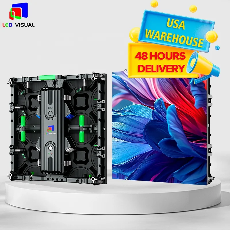 Customized Large Size Led Screen Outdoor Module P3.91 Pixel Pitch Led Panel 500X500mm 2.4m Pantallas Led P2