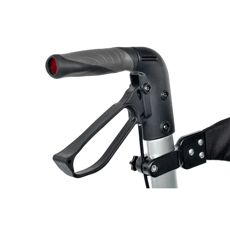 Disabled Elderly 4 Wheel Aluminum Foldable Shopping  Rollator Walker with Seat and Shopping Bag