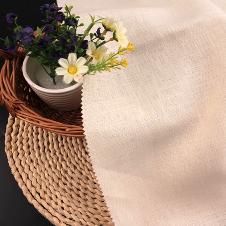 51138 --100% hemp--Eco-friendly woven plain dyed pure hemp light weight muslin fabric for clothing
