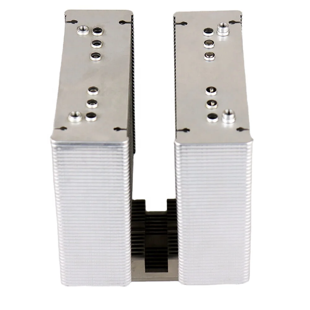 Heat Sink CPU 6 Heat Pipe Heat Radiatorheat Sink Dual Zipper Fin Heatsink CPU China Manufacture 120 Mm Silver Aluminum Square