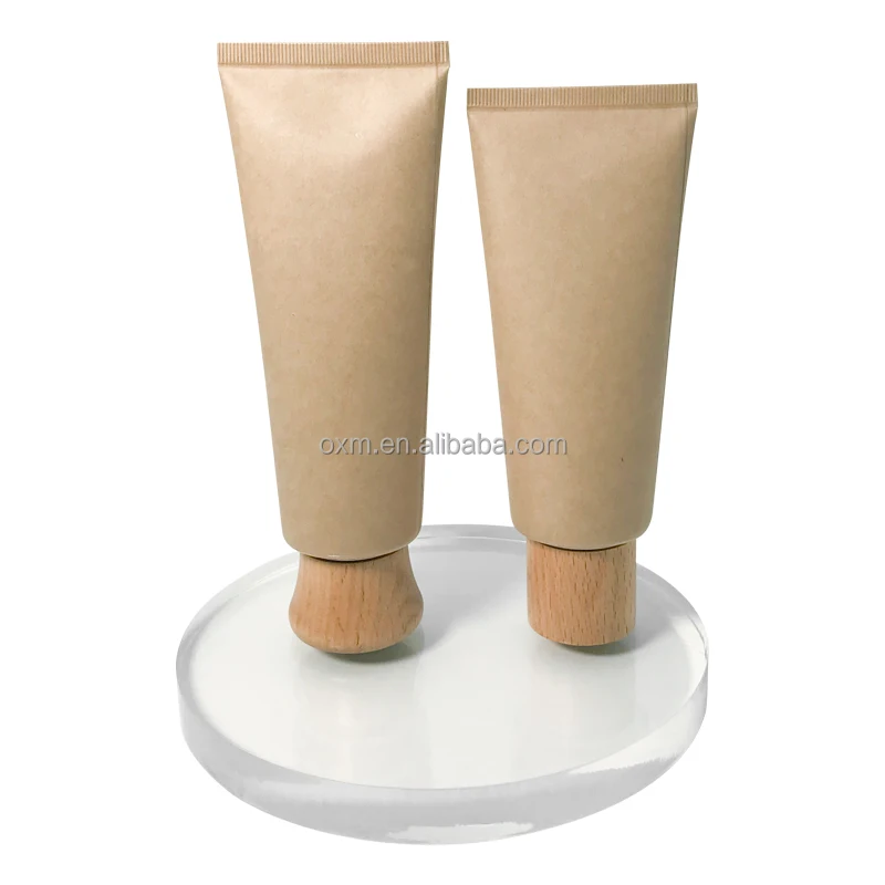 Bamboo Tube Packaging Paper eco friendly cosmetic tube packaging Lotion Squeeze cream Biodegradable for toothpaste Tubes