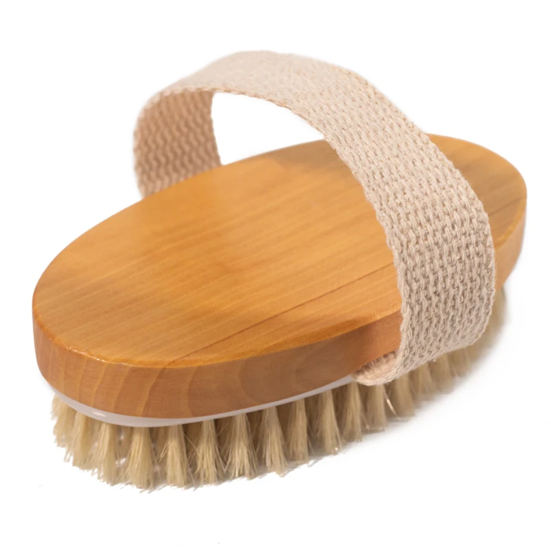 
Hot selling design natural bristle bath brush 2 in 1 pet bath massage brush 