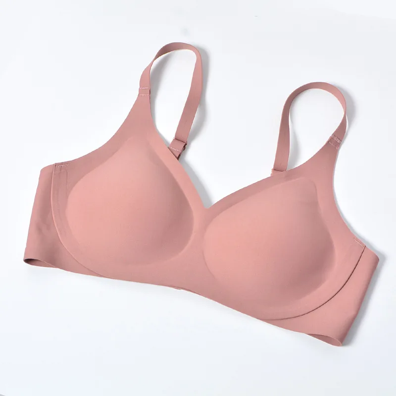 Wire Free Bra Bonded Ropa Interior Mujer Bond Glue Sticky Bra No Wire Push up Bra High Quality Manufacturer Seamless Plain Dyed