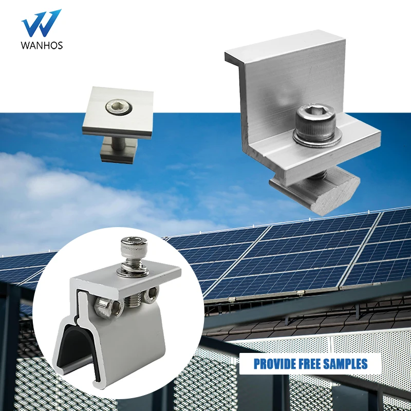 Solar Mounting System Roof-Mounted Solar Supports Factory Roof mount Mid Clamp End Clamp Solar Mounting System