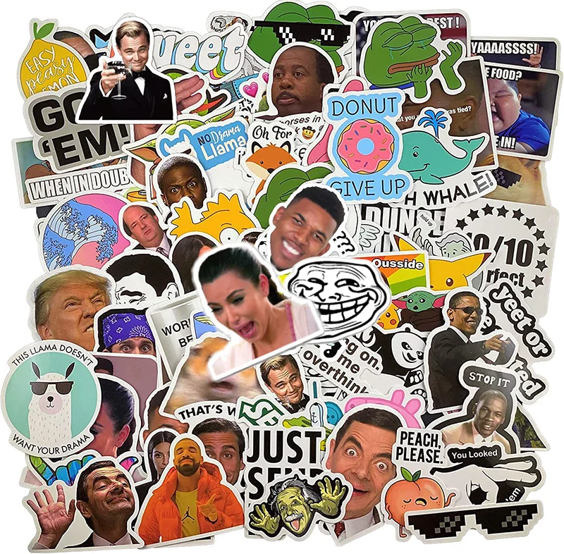Funny Meme Vinyl Stickers Pack Vine Stickers For Laptop Phone Water Bottles Computer Diy Decor For Bumper Wall  dtf uv transfers