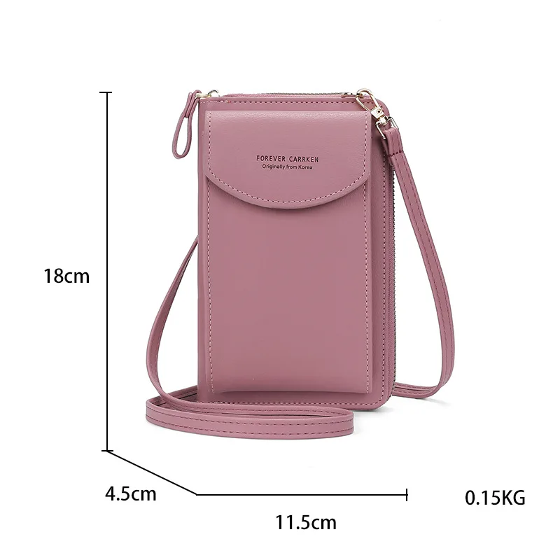 RU 2024 Wholesale New Women Mobile Phone Bag Case Fashion Clutch Large Capacity One-shoulder Messenger Leather PU Wallet