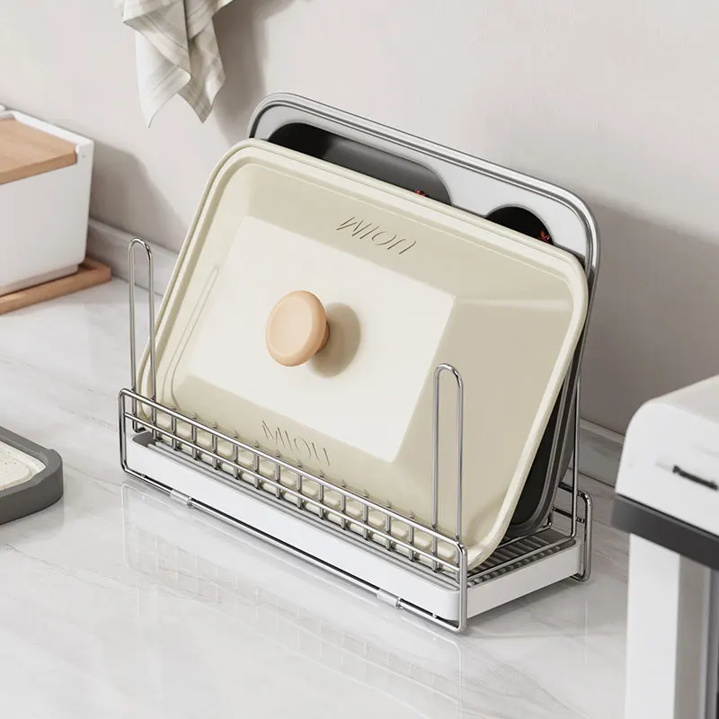 Cup Drying Rack 304 Stainless Steel kitchen desktop Cutting Board Holder Glasses Upside Down Drain Shelf with Drip Tray pull out